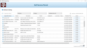 The Self-Service Portal tool includes installs for white-listed programs you can install without assistance from Engineering IT.